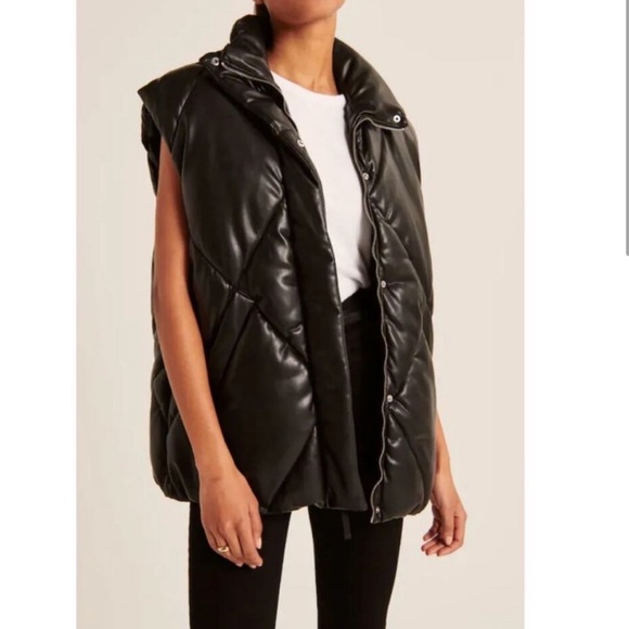 Abercrombie size Large leather vest - Picture 2 of 2